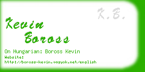 kevin boross business card